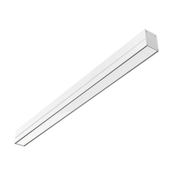 CВЕТИЛЬНИК VARTON T-LINE 1 ОДИНОЧНЫЙ ПОДВЕСНОЙ/НАКЛАДНОЙ RAL9003 БЕЛЫЙ МУАР С ОПАЛОВЫМ РАССЕИВАТЕЛЕМ КАБЕЛЕМ И ТОРЦЕВЫМИ КРЫШКАМИ (2 ШТ.) В КОМПЛЕКТЕ T-line 1,5 м