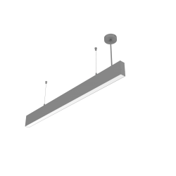 СВЕТОДИОДНЫЙ СВЕТИЛЬНИК VARTON ANGUSTA HIGH ПОДВЕСНОЙ IP40 RAL7045 МУАР СЕРЫЙ С РАССЕИВАТЕЛЕМ ОПАЛ Angusta High подвесной 0,75м