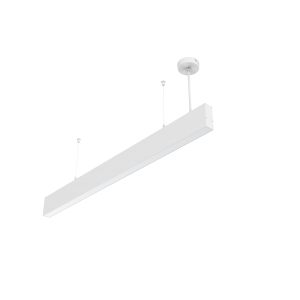 СВЕТОДИОДНЫЙ СВЕТИЛЬНИК VARTON ANGUSTA HIGH ПОДВЕСНОЙ IP40 RAL9003 БЕЛЫЙ МУАР С РАССЕИВАТЕЛЕМ ОПАЛ Angusta High подвесной 1,0м