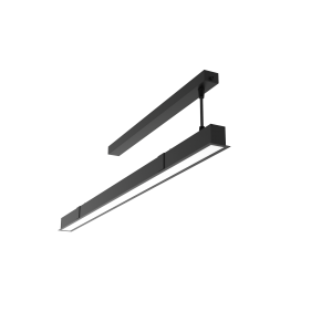 СВЕТОДИОДНЫЙ СВЕТИЛЬНИК VARTON ANGUSTA INTUS ВСТРАИВАЕМЫЙ IP40 CRI90 RAL9005 ЧЕРНЫЙ С РАССЕИВАТЕЛЕМ ОПАЛ Angusta Intus встроенный 0,75м