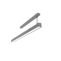 СВЕТОДИОДНЫЙ СВЕТИЛЬНИК VARTON ANGUSTA INTUS ВСТРАИВАЕМЫЙ IP40 CRI 90 RAL7045 СЕРЫЙ МУАР С РАССЕИВАТЕЛЕМ ОПАЛ Angusta Intus встроенный 1,0м