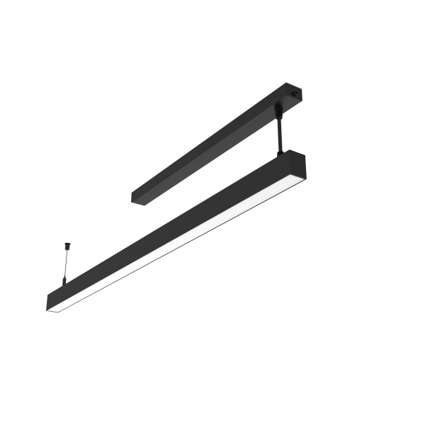 СВЕТОДИОДНЫЙ СВЕТИЛЬНИК VARTON ANGUSTA ПОДВЕСНОЙ IP40 RAL9005 ЧЕРНЫЙ С РАССЕИВАТЕЛЕМ ОПАЛ Angusta подвесной 0,75м