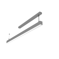 СВЕТОДИОДНЫЙ СВЕТИЛЬНИК VARTON ANGUSTA ПОДВЕСНОЙ IP40 RAL7045 СЕРЫЙ С РАССЕИВАТЕЛЕМ ОПАЛ Angusta подвесной 1,25м