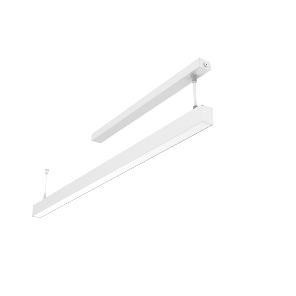 СВЕТОДИОДНЫЙ СВЕТИЛЬНИК VARTON ANGUSTA ПОДВЕСНОЙ IP40 RAL9003 БЕЛЫЙ МУАР С РАССЕИВАТЕЛЕМ ОПАЛ Angusta подвесной 1,50м