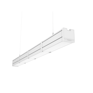 СВЕТОДИОДНЫЙ СВЕТИЛЬНИК VARTON MERCURY PRO GL ПОДВЕСНОЙ/НАКЛАДНОЙ CRI 90 RAL9003 БЕЛЫЙ МУАР С ДЕКОРАТИВНЫМ ПРОВОДОМ И КОМПЛЕКТОМ ПОДВЕСОВ ОПАЛОВЫЙ РАССЕИВАТЕЛЬ ЗАКАЛЕННОЕ СТЕКЛО Mercury Pro GL 1,0 м