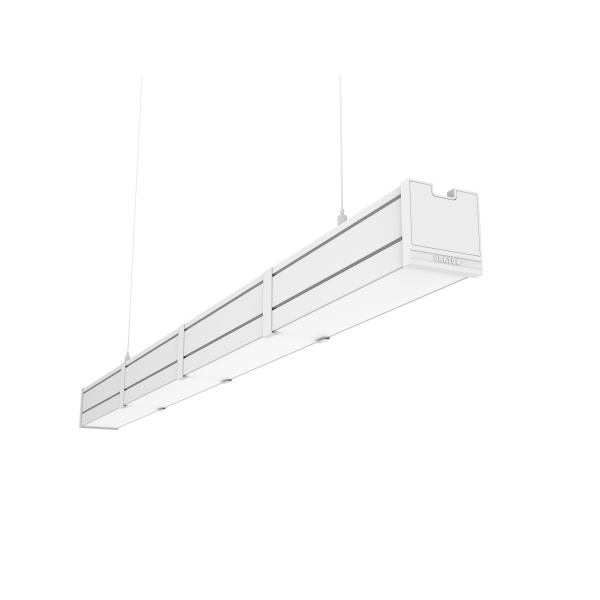 СВЕТОДИОДНЫЙ СВЕТИЛЬНИК VARTON MERCURY PRO GL ПОДВЕСНОЙ/НАКЛАДНОЙ CRI 90 RAL9003 БЕЛЫЙ МУАР С ДЕКОРАТИВНЫМ ПРОВОДОМ И КОМПЛЕКТОМ ПОДВЕСОВ ОПАЛОВЫЙ РАССЕИВАТЕЛЬ ЗАКАЛЕННОЕ СТЕКЛО Mercury Pro GL 1,0 м