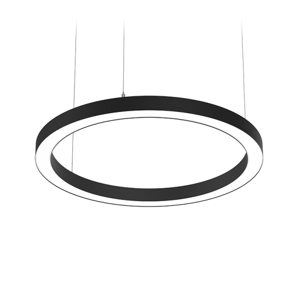 СВЕТИЛЬНИК VARTON ENSO 810Х40 ММ ПОДВЕСНОЙ CRI90 С РАССЕИВАТЕЛЕМ ОПАЛ RAL9005 ЧЕРНЫЙ МАТОВЫЙ Enso  810 мм подвесной