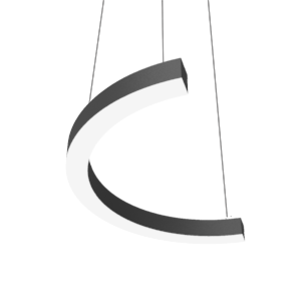 СВЕТИЛЬНИК VARTON ENSO C CRI90 ПОДВЕСНОЙ RAL9005 ЧЕРНЫЙ МАТОВЫЙ С РАССЕИВАТЕЛЕМ ОПАЛ Enso C  570х285х40 подвесные