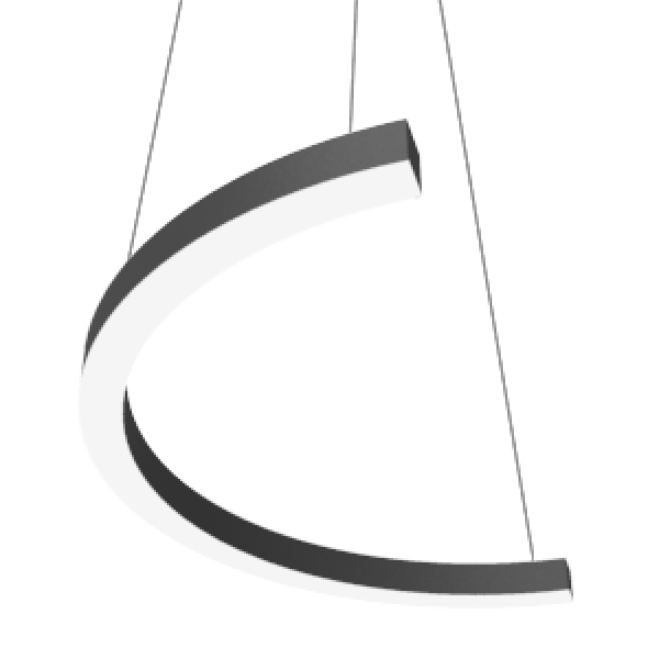 СВЕТИЛЬНИК VARTON ENSO C CRI90 ПОДВЕСНОЙ RAL9005 ЧЕРНЫЙ МАТОВЫЙ С РАССЕИВАТЕЛЕМ ОПАЛ Enso C 1050х525х40 подвесные