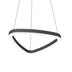 СВЕТИЛЬНИК VARTON ENSO A CRI90 ПОДВЕСНОЙ RAL9005 ЧЕРНЫЙ МАТОВЫЙ С РАССЕИВАТЕЛЕМ ОПАЛ Enso A  560х530х40 подвесные