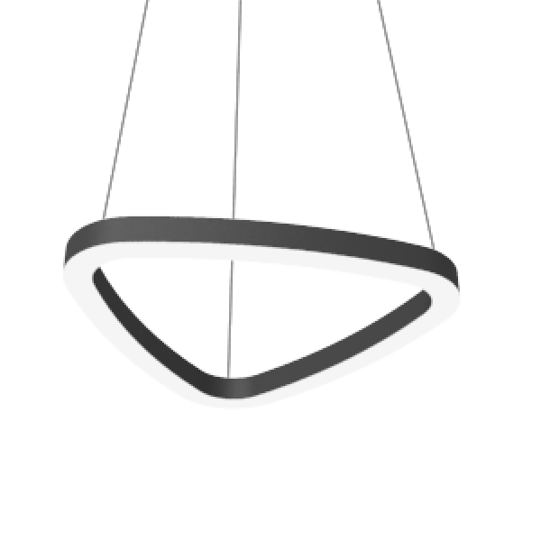 СВЕТИЛЬНИК VARTON ENSO A CRI90 ПОДВЕСНОЙ RAL9005 ЧЕРНЫЙ МАТОВЫЙ С РАССЕИВАТЕЛЕМ ОПАЛ Enso A  560х530х40 подвесные