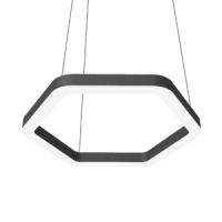 СВЕТИЛЬНИК VARTON ENSO G CRI90 ПОДВЕСНОЙ RAL9005 ЧЕРНЫЙ МАТОВЫЙ С РАССЕИВАТЕЛЕМ ОПАЛ Enso G  580х520х40 подвесные