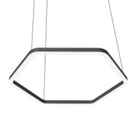 СВЕТИЛЬНИК VARTON ENSO G CRI90 ПОДВЕСНОЙ RAL9005 ЧЕРНЫЙ МАТОВЫЙ С РАССЕИВАТЕЛЕМ ОПАЛ Enso G 1100х980х40 подвесные