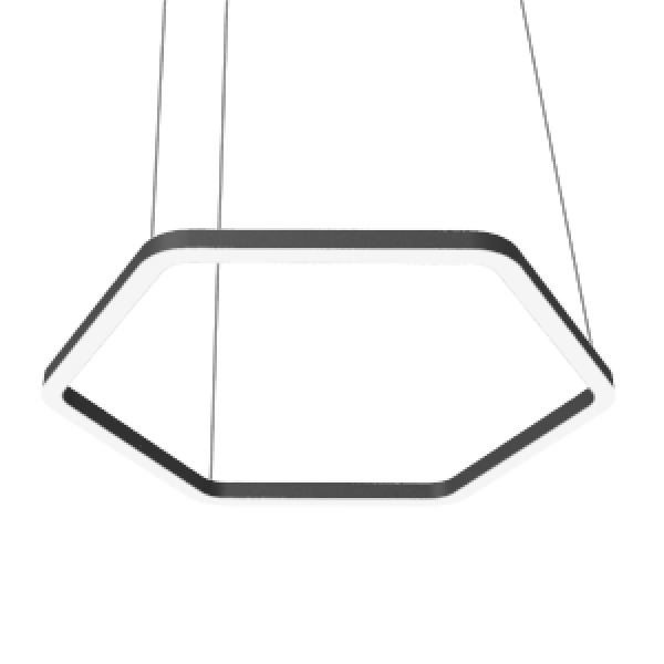 СВЕТИЛЬНИК VARTON ENSO G CRI90 ПОДВЕСНОЙ RAL9005 ЧЕРНЫЙ МАТОВЫЙ С РАССЕИВАТЕЛЕМ ОПАЛ Enso G 1100х980х40 подвесные