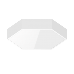 СВЕТОДИОДНЫЙ СВЕТИЛЬНИК VARTON GEXUS 520Х600 DOWN ШЕСТИУГОЛЬНЫЙ ПОДВЕСНОЙ CRI90 С ОПАЛОВЫМ РАССЕИВАТЕЛЕМ RAL9003 БЕЛЫЙ МУАР Gexus 520x600