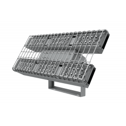 СВЕТОДИОДНЫЙ СВЕТИЛЬНИК VARTON СПОРТИВНЫЙ FIZRUK CRI80 НАКЛАДНОЙ IP65 С ПОВОРОТНЫМ КРОНШТЕЙНОМ ЗАЩИТНОЙ РЕШЕТКОЙ ОПТИКОЙ RAL7045 СЕРЫЙ Fizruk 150 Вт