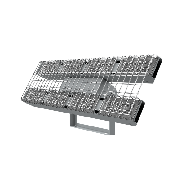 СВЕТОДИОДНЫЙ СВЕТИЛЬНИК VARTON СПОРТИВНЫЙ FIZRUK CRI80 НАКЛАДНОЙ IP65 С ПОВОРОТНЫМ КРОНШТЕЙНОМ ЗАЩИТНОЙ РЕШЕТКОЙ ОПТИКОЙ RAL7045 СЕРЫЙ Fizruk 200 Вт