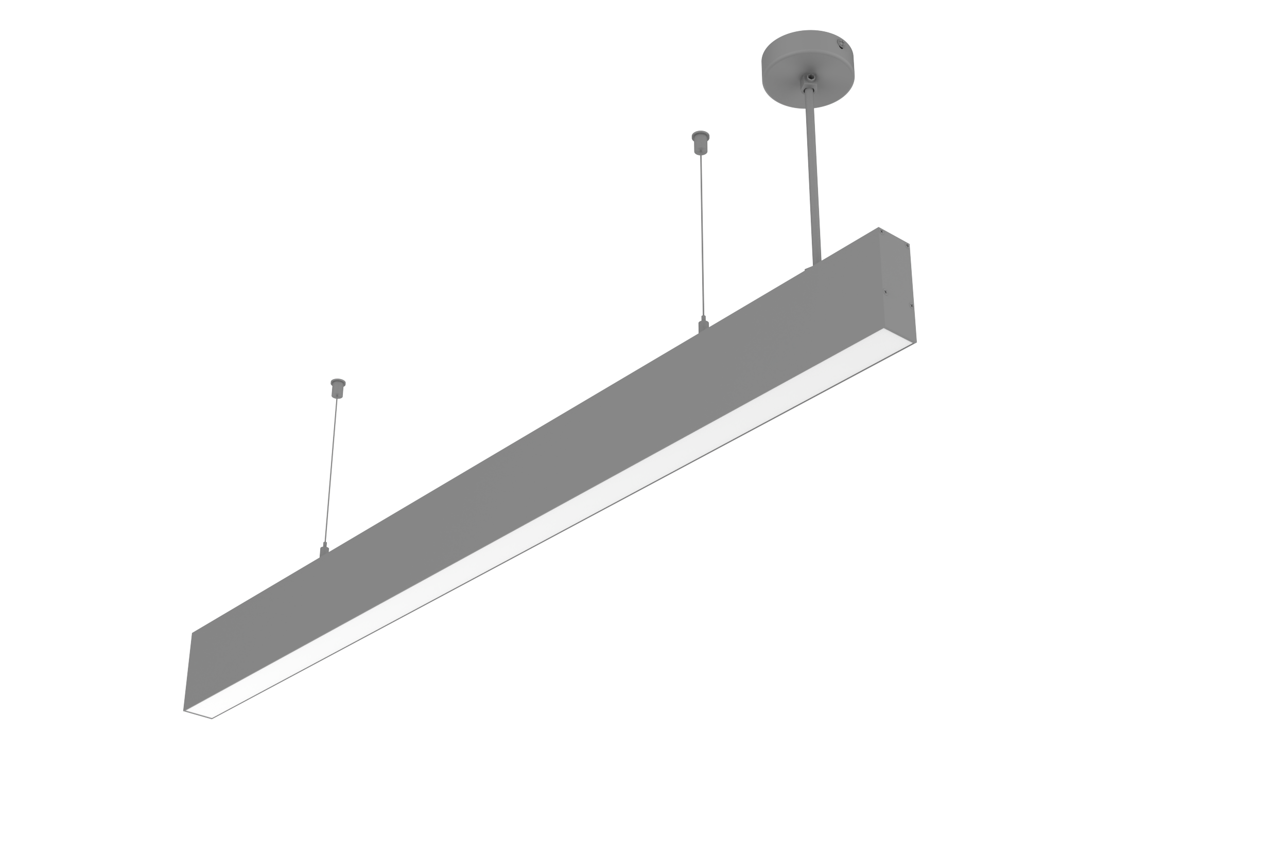 513X35X90ММ ПОДВЕСНОЙ 18 ВТ 3000 К IP40 RAL7045 СЕРЫЙ МУАР С РАССЕИВАТЕЛЕМ ОПАЛ