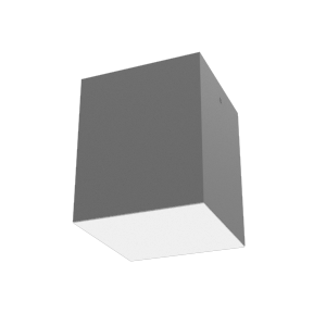 15 ВТ НАКЛАДНОЙ 4000 К 140X140X170 ММ RAL7045 СЕРЫЙ МУАР С РАССЕИВАТЕЛЕМ ОПАЛ