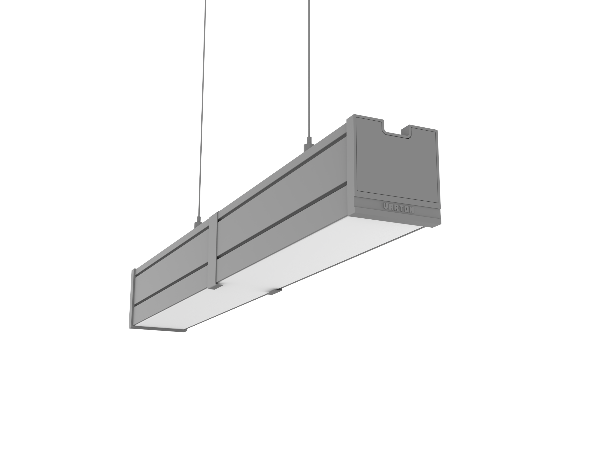 523 Х 66 Х 68 ММ 8 ВТ 4000 К CRI 90 RAL7045 СЕРЫЙ МУАР С ДЕКОРАТИВНЫМ ПРОВОДОМ 2 М И КОМПЛЕКТОМ ПОДВЕСОВ 2 М ОПАЛОВЫЙ РАССЕИВАТЕЛЬ ЗАКАЛЕННОЕ СТЕКЛО DALI