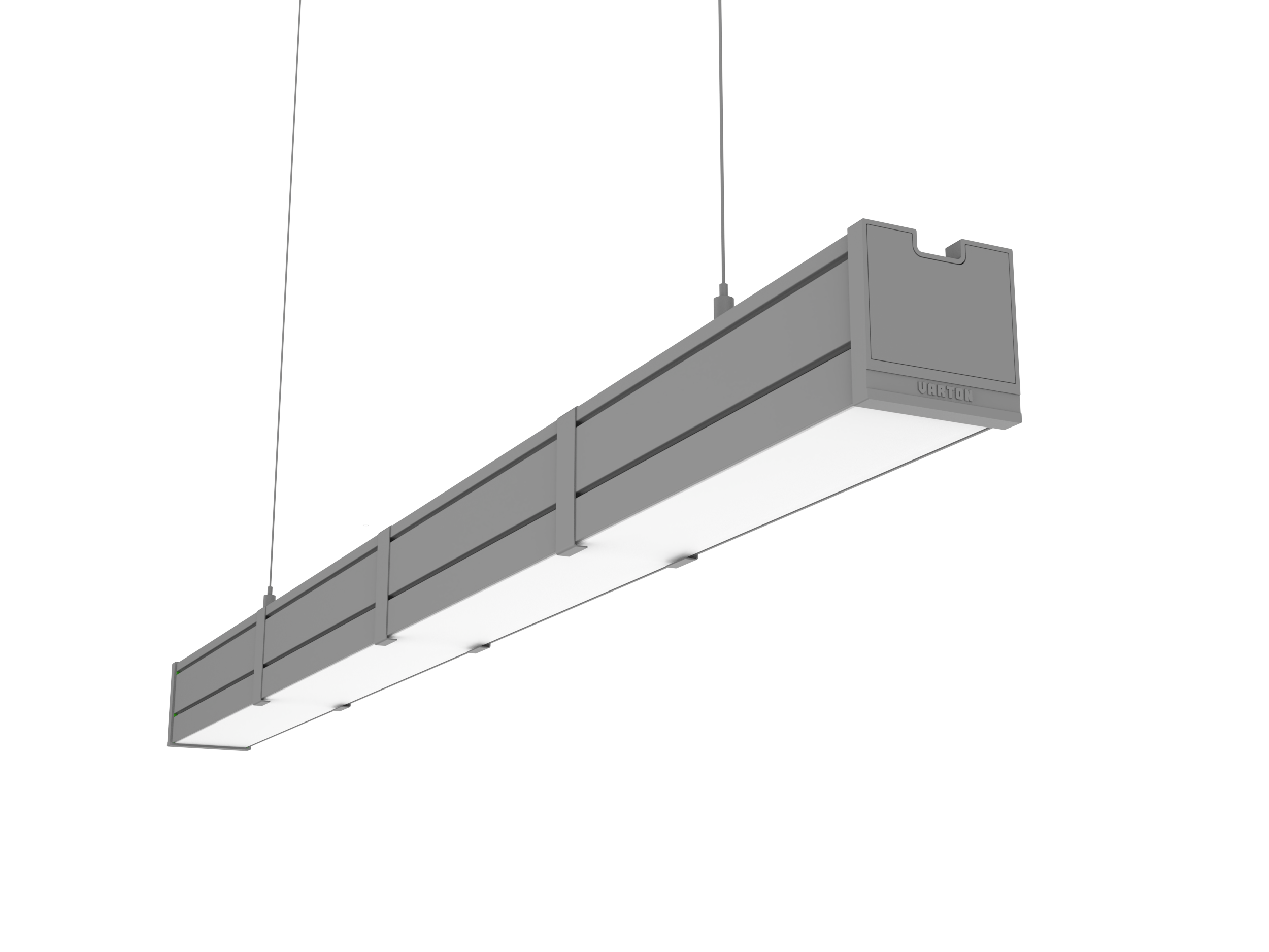 1019 Х 66 Х 68 ММ 15 ВТ 4000 К CRI 90 RAL7045 СЕРЫЙ МУАР С ДЕКОРАТИВНЫМ ПРОВОДОМ 2 М И КОМПЛЕКТОМ ПОДВЕСОВ 2 М ОПАЛОВЫЙ РАССЕИВАТЕЛЬ ЗАКАЛЕННОЕ СТЕКЛО DALI