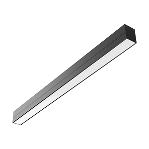 16 ВТ ОДИНОЧНЫЙ ПОДВЕСНОЙ/НАКЛАДНОЙ 1006Х70Х90 ММ 4000 К RAL9005 ЧЕРНЫЙ МУАР С ОПАЛОВЫМ РАССЕИВАТЕЛЕМ, КАБЕЛЕМ 2 М И ТОРЦЕВЫМИ КРЫШКАМИ (2 ШТ.) В КОМПЛЕКТЕ