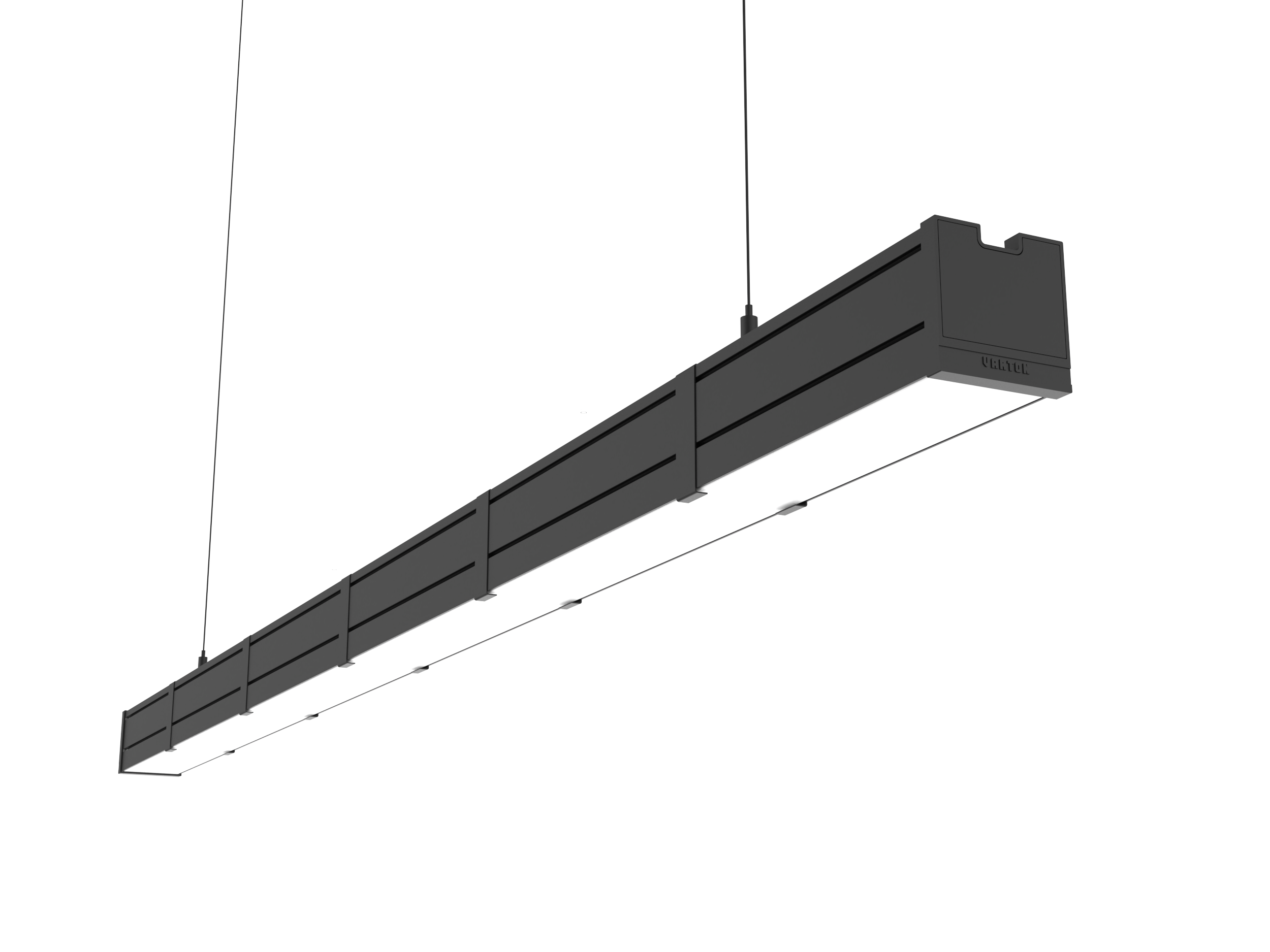 ПОДВЕСНОЙ/НАКЛАДНОЙ 1516 Х 66 Х 68 ММ 50 ВТ 3000 К CRI 90 RAL9005 ЧЕРНЫЙ МУАР С ДЕКОРАТИВНЫМ ПРОВОДОМ 2 М И КОМПЛЕКТОМ ПОДВЕСОВ 2 М ОПАЛОВЫЙ РАССЕИВАТЕЛЬ ЗАКАЛЕННОЕ СТЕКЛО