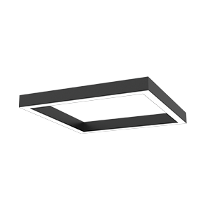 80 ВТ ПОДВЕСНОЙ 4000 К 1062X1062X100 ММ RAL9005 ЧЕРНЫЙ МУАР С РАССЕИВАТЕЛЕМ ОПАЛ