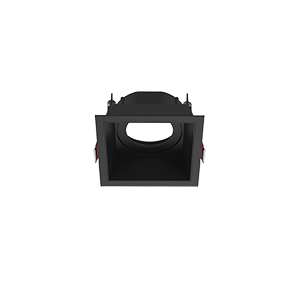 10 КВАДРАТНАЯ ВСТРАИВАЕМАЯ УТОПЛЕННАЯ 85Х85Х65ММ RAL9005 ЧЕРНЫЙ МУАР ПОВОРОТНАЯ