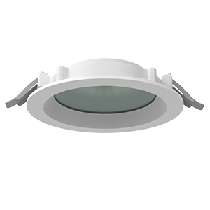 20 ВТ 4000 К КРУГЛЫЙ ВСТРАИВАЕМЫЙ 176X51 ММ IP65/40 RAL9003 БЕЛЫЙ МУАР С ЗАЩИТНЫМ СИЛИКАТНЫМ СТЕКЛОМ DALI